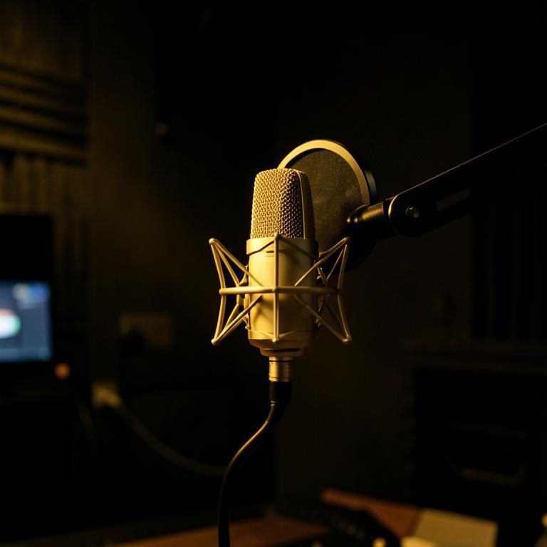 Podcast studio microphone